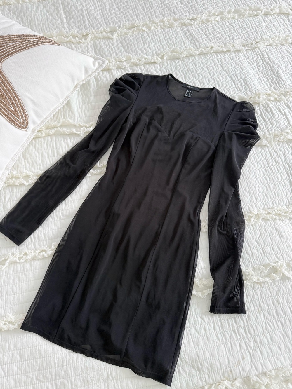 Black mesh dress